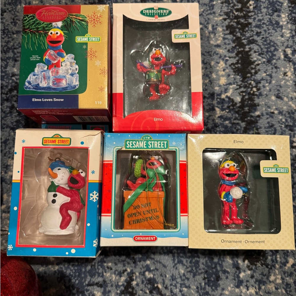 Elmo Christmas Ornaments Set